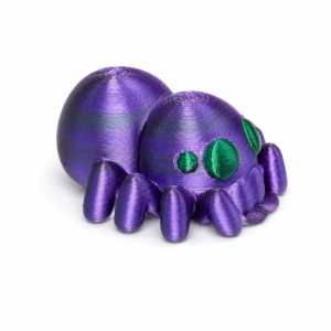 Officially Licensed Zou3D Purple Silk Spider with Green Eyes